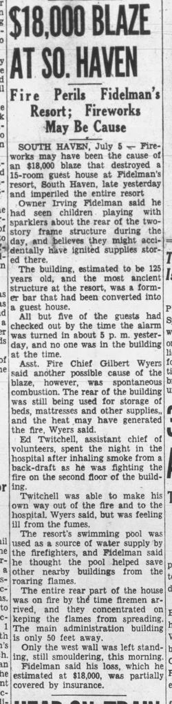 Fidelmans Resort - July 1955 Fire (newer photo)
